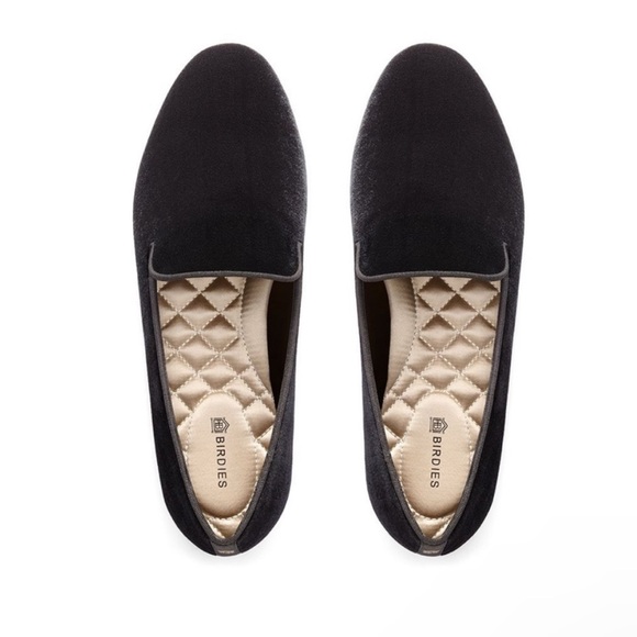 BIRDIES NWOB The Starling Black Velvet Slip On Flats Loafer Women's Size 11 - Picture 2 of 11